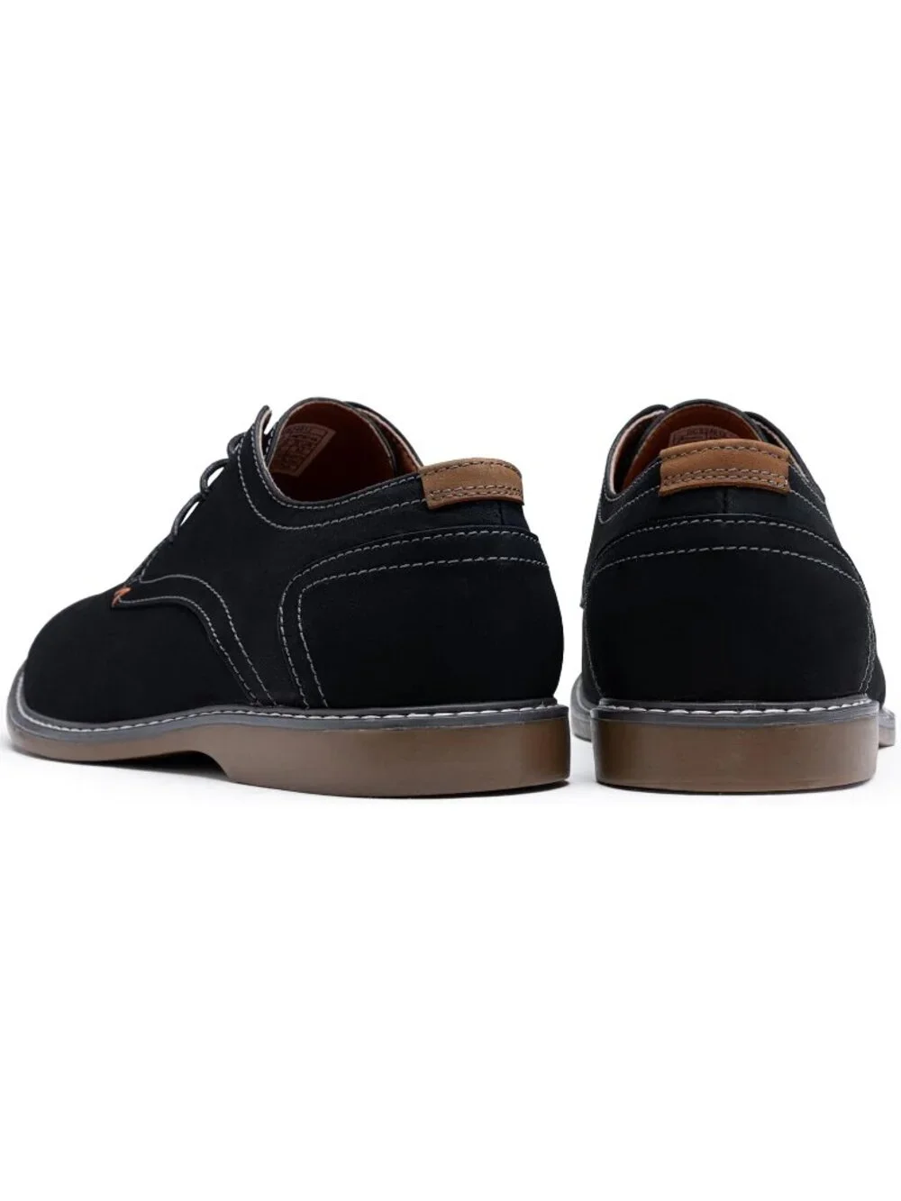 Men's Suede Black Faux Leather Casual Dress Shoes Retro Business Classic
